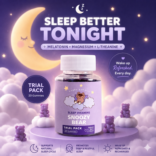[TRIAL PACK] Snoozy Bear Sleep Vitamins (20 Gummies) - Vegan Gummies