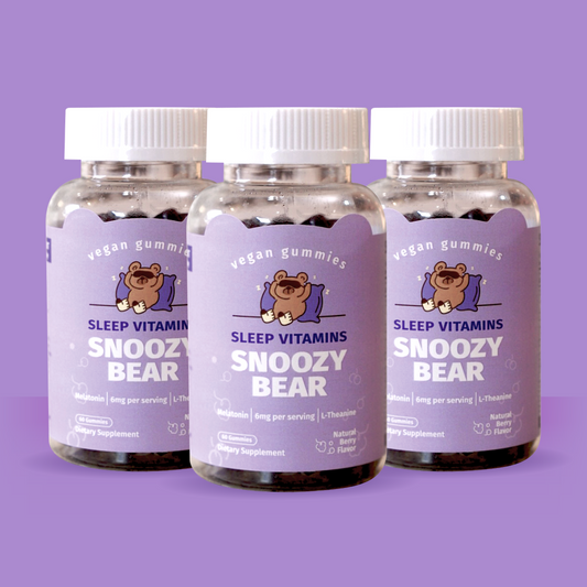 [Bundle Pack of 3] Snoozy Bear Sleep Vitamins (60 tablets x 3 bottles) - Vegan Gummies