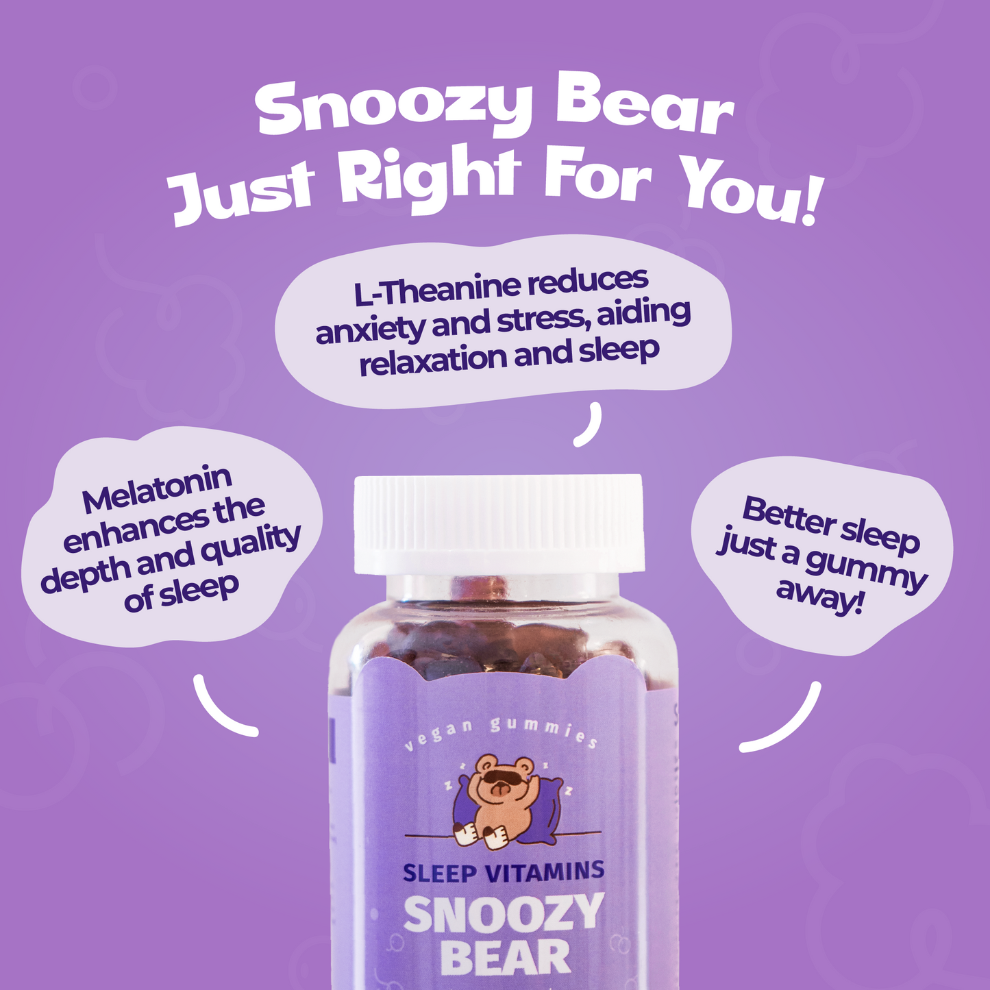 [TRIAL PACK] Snoozy Bear Sleep Vitamins (20 Gummies) - Vegan Gummies