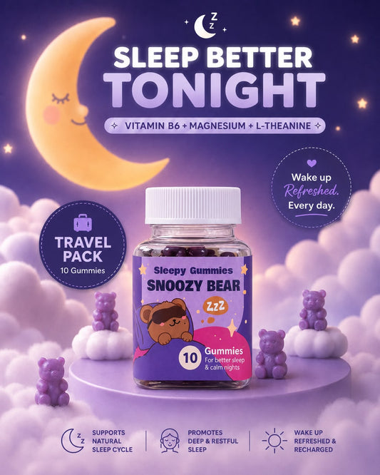 [TRAVEL PACK] Snoozy Bear Sleep Vitamins (10 Gummies) - Vegan Gummies