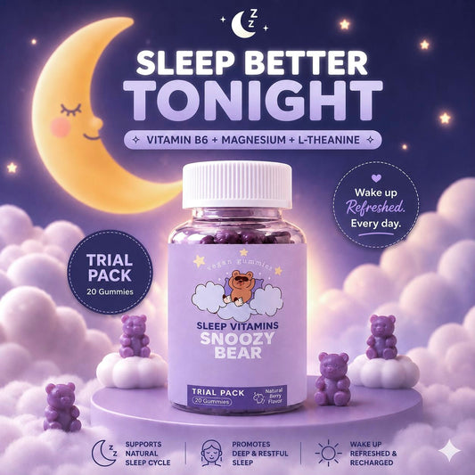 [TRIAL PACK] Snoozy Bear Sleep Vitamins (20 Gummies) - Vegan Gummies