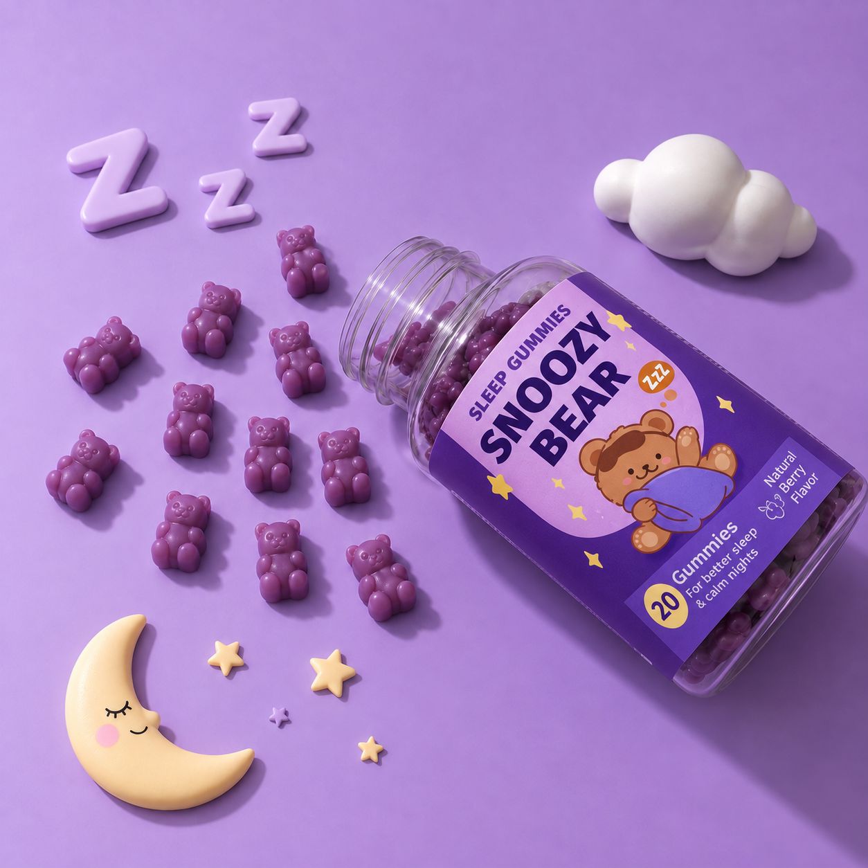 [STARTER PACK] Snoozy Bear Sleep Vitamins (20 Gummies) - Vegan Gummies