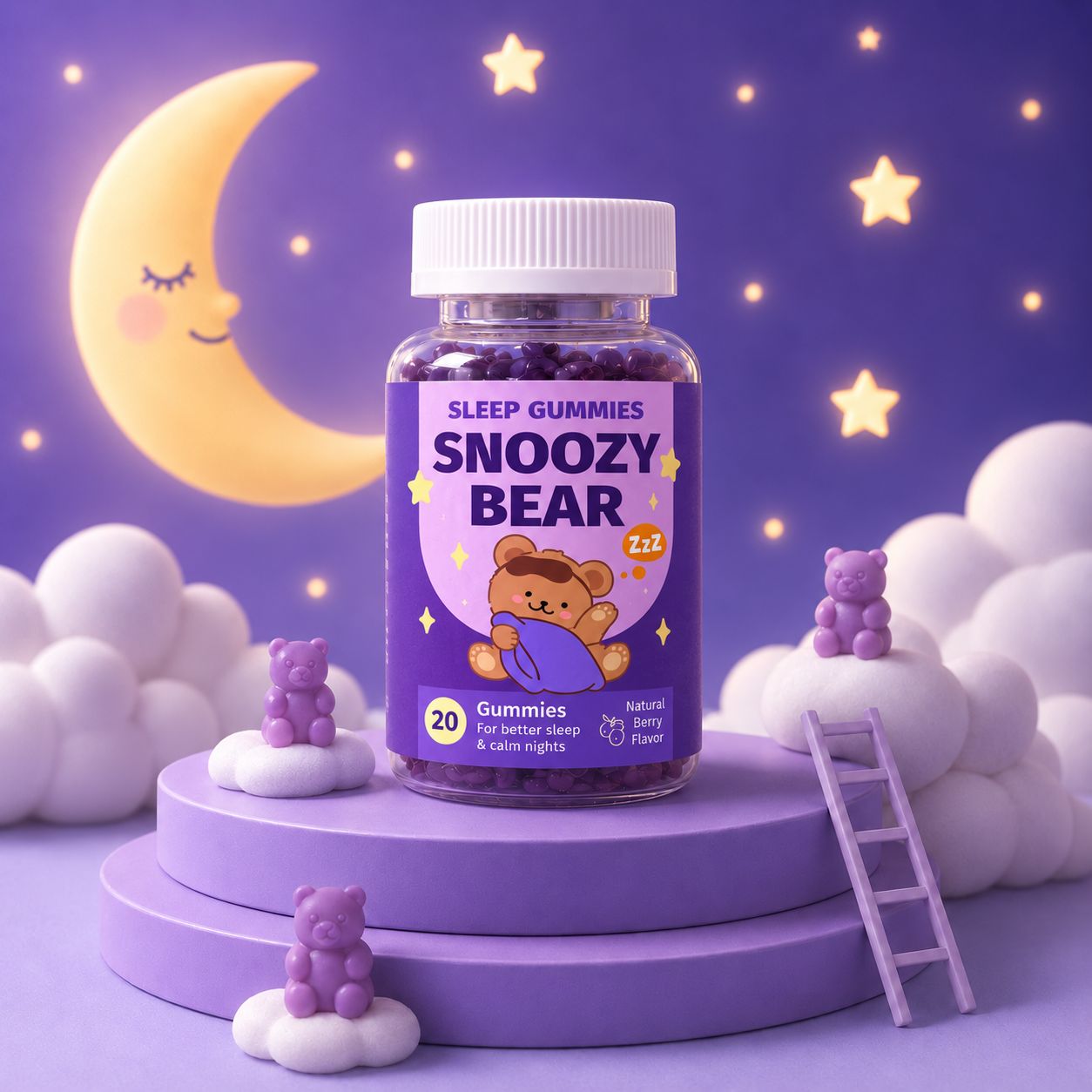 [STARTER PACK] Snoozy Bear Sleep Vitamins (20 Gummies) - Vegan Gummies