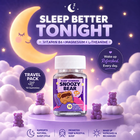 [TRAVEL PACK] Snoozy Bear Sleep Vitamins (10 Gummies) - Vegan Gummies