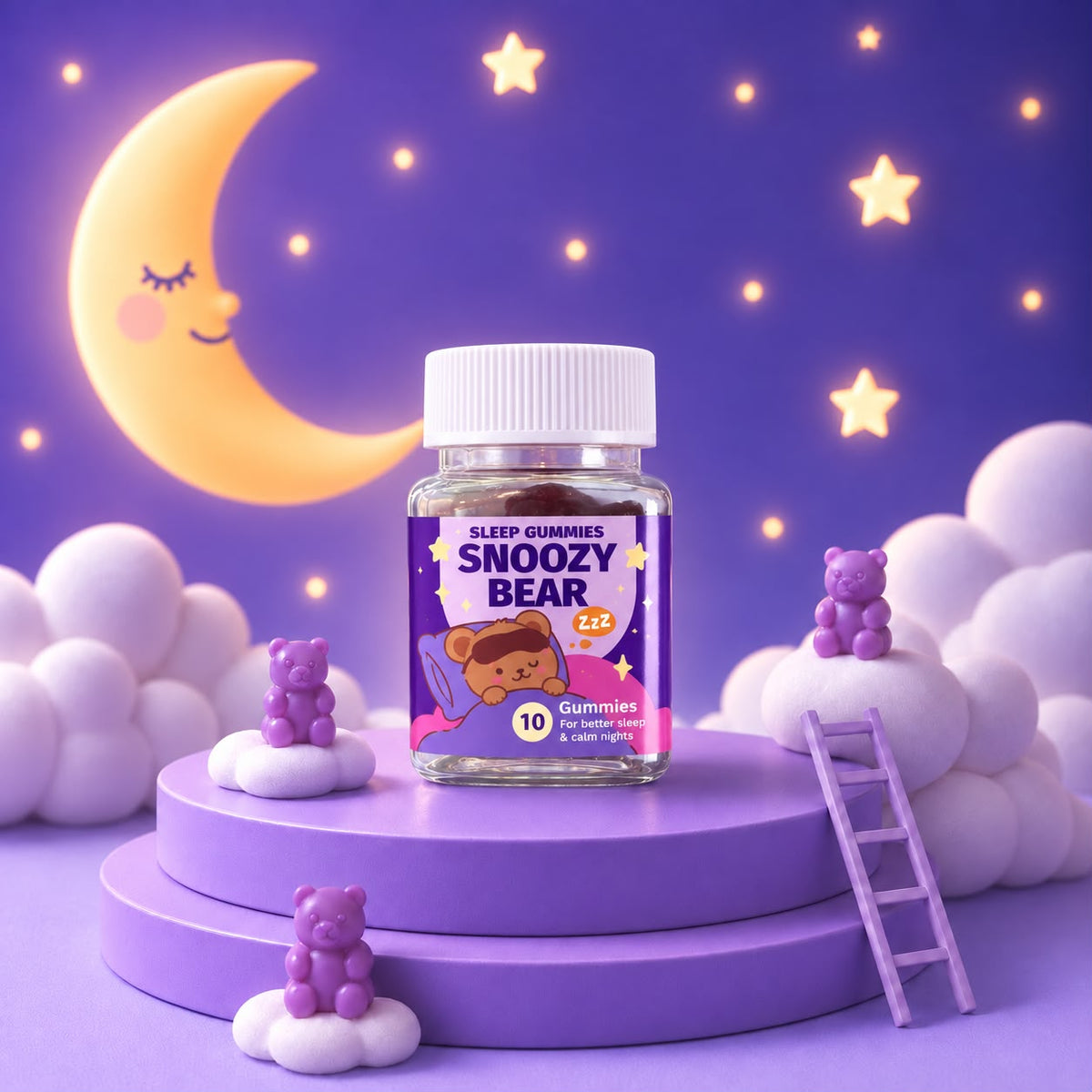 [TRAVEL PACK] Snoozy Bear Sleep Vitamins (10 Gummies) - Vegan Gummies